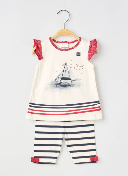 Ensemble pantalon type de haut t-shirt beige ELLE EST OU LA MER fille