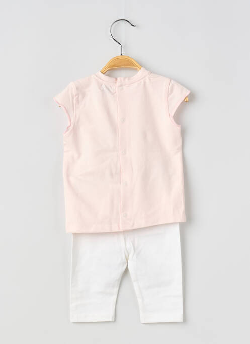 Ensemble pantalon type de haut t-shirt rose COUDEMAIL fille