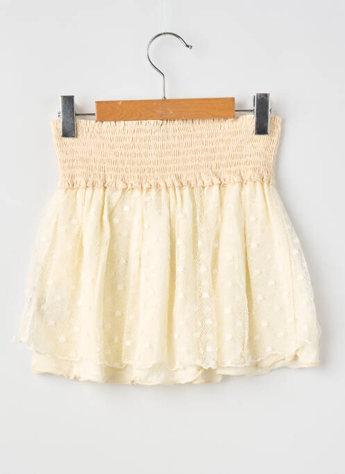 Jupe mi-longue doublure beige COUDEMAIL fille
