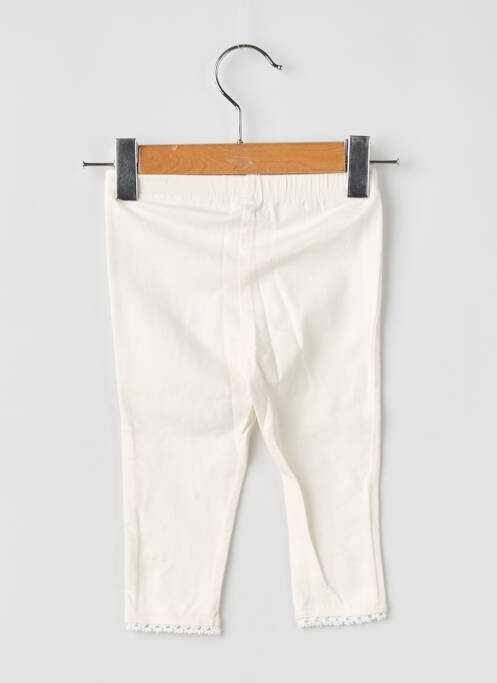 Legging stretch taille élastique blanc COUDEMAIL fille