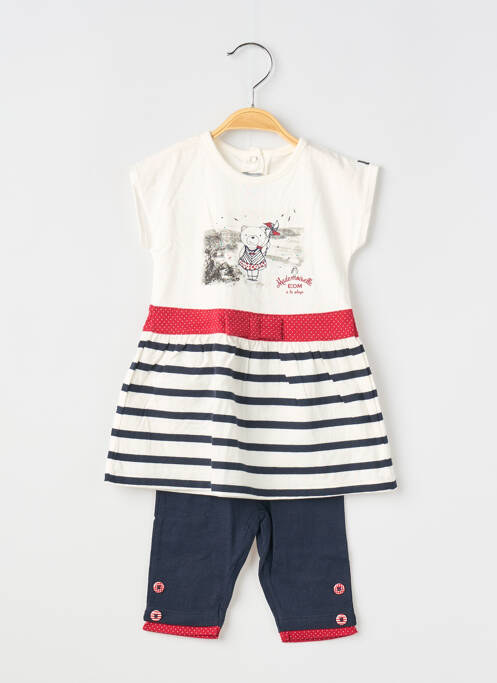 Ensemble pantalon bleu ELLE EST OU LA MER fille