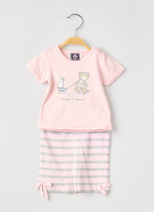 Ensemble pantalon rose ELLE EST OU LA MER fille