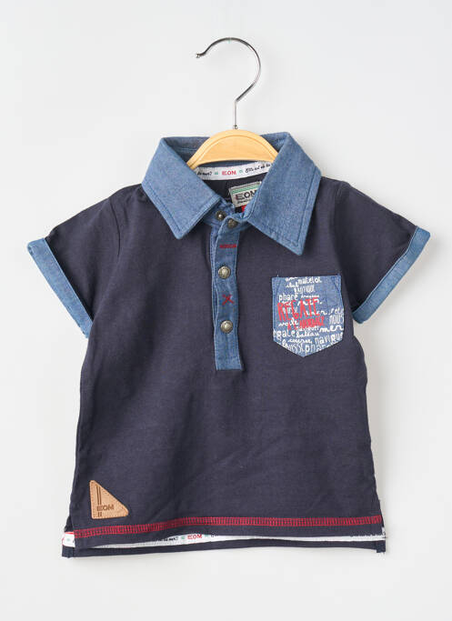 Polo bleu ELLE EST OU LA MER garçon