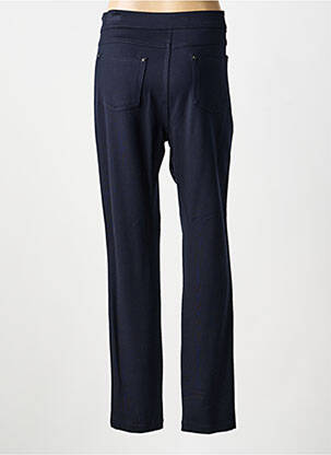 Pantalon slim tissage popeline taille normale bleu ANNA MONTANA femme