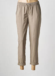 Pantalon 7/8 tissage popeline taille normale vert THOMAS RABE femme