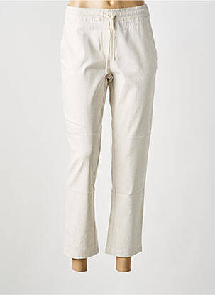 Pantalon 7/8 taille élastique taille normale beige MERI & ESCA femme