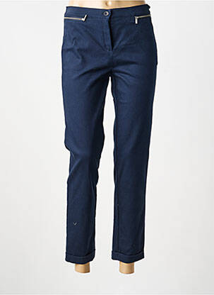 Pantalon 7/8 stretch taille normale bleu FRANK WALDER femme