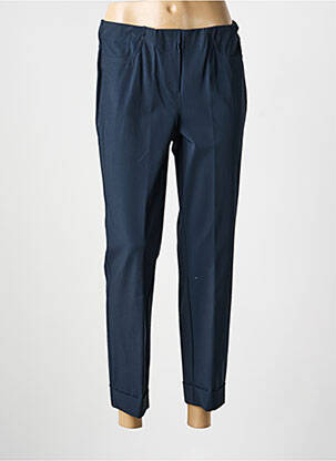 Pantalon 7/8 stretch taille normale bleu JEAN GABRIEL femme