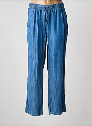 Pantalon droit taille élastique taille normale bleu BARBARA LEBEK femme