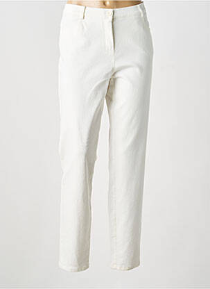 Pantalon slim stretch taille normale beige FRANK WALDER femme