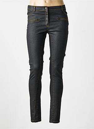 Pantalon slim tissage popeline taille normale noir MERI & ESCA femme