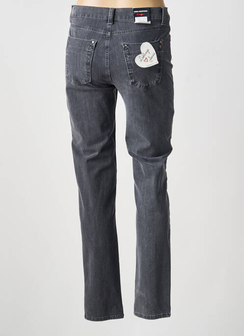 Jeans coupe slim tissage brut taille normale gris ANNA MONTANA femme