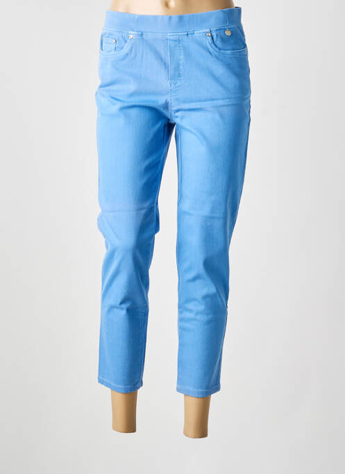 Jegging tissage popeline taille normale bleu ANNA MONTANA femme