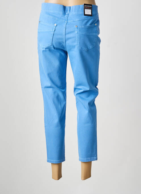 Jegging tissage popeline taille normale bleu ANNA MONTANA femme