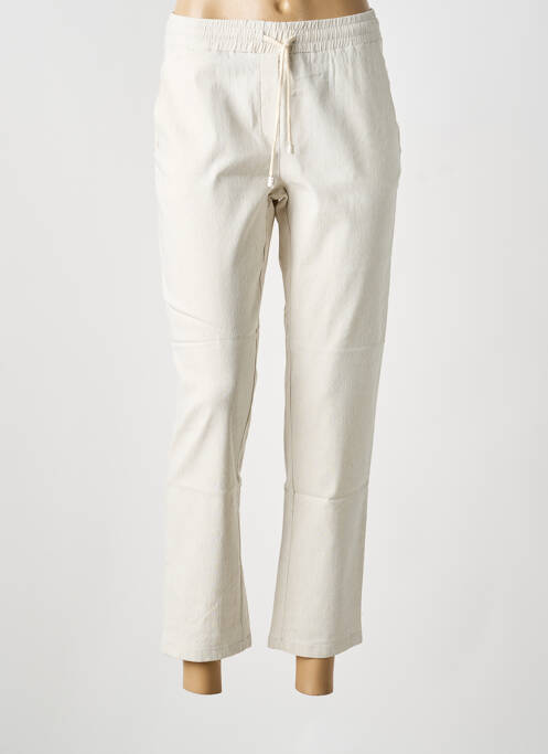 Pantalon 7/8 taille élastique taille normale beige MERI & ESCA femme