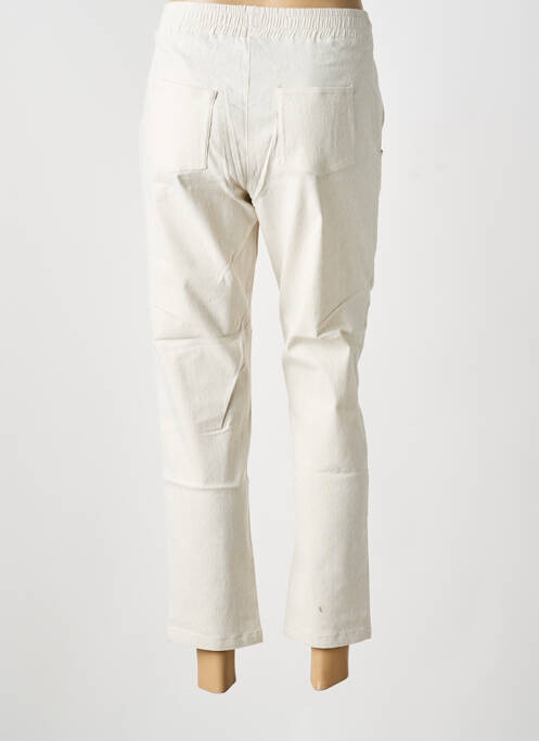 Pantalon 7/8 taille élastique taille normale beige MERI & ESCA femme