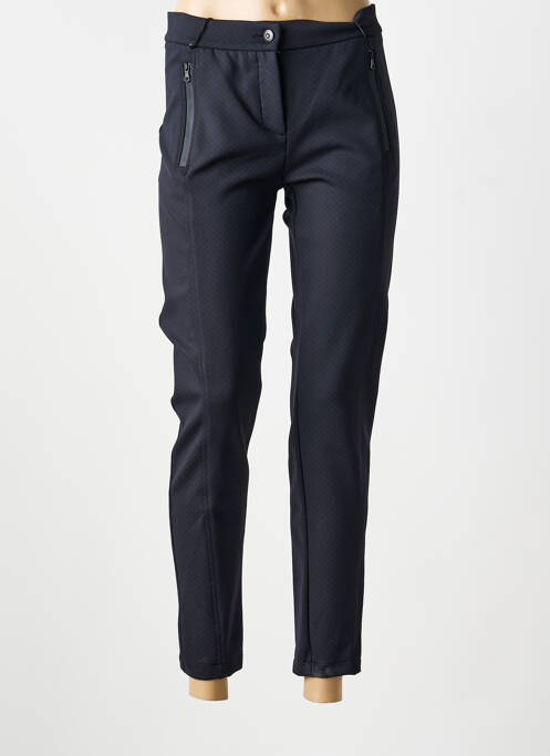 Pantalon 7/8 stretch taille normale bleu ANNA MONTANA femme