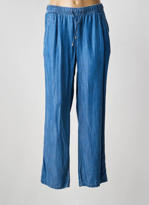Pantalon droit taille élastique taille normale bleu BARBARA LEBEK femme