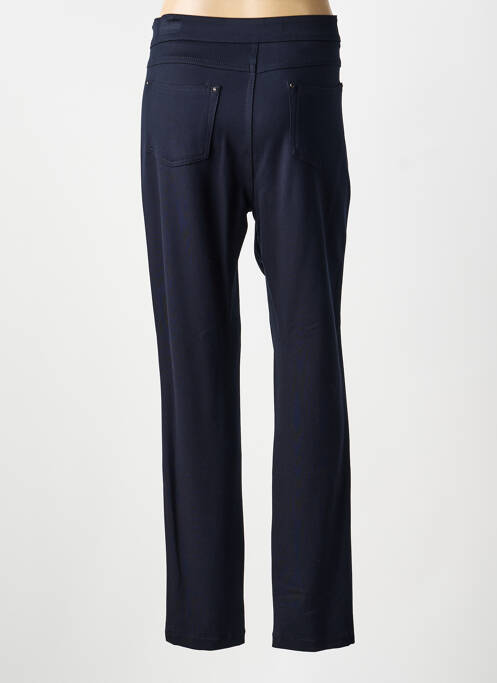 Pantalon slim tissage popeline taille normale bleu ANNA MONTANA femme