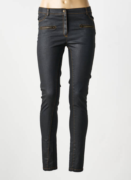 Pantalon slim tissage popeline taille normale noir MERI & ESCA femme