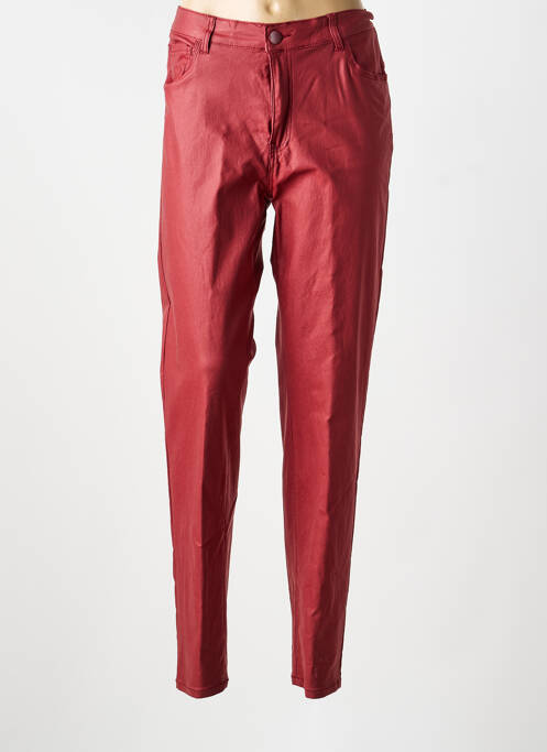Pantalon slim stretch taille normale rouge JEAN GABRIEL femme