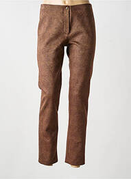 Pantalon slim taille élastique taille normale marron MERI & ESCA femme