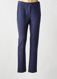 Pantalon droit stretch taille normale bleu GUY DUBOUIS femme