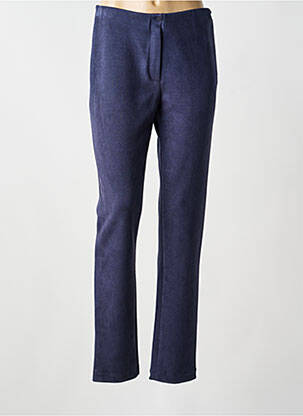 Pantalon droit stretch taille normale bleu GUY DUBOUIS femme