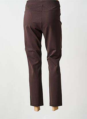 Pantalon 7/8 stretch taille normale marron ARONA femme
