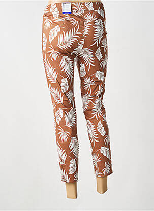 Pantalon 7/8 stretch taille normale marron FRANK WALDER femme