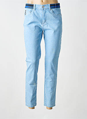 Jeans coupe slim stretch taille normale bleu ANNA MONTANA femme