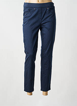 Pantalon 7/8 stretch taille normale bleu FRANK WALDER femme