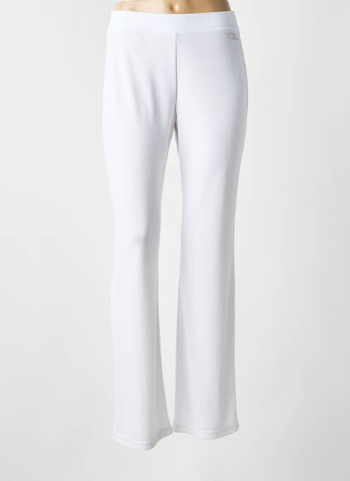 Pantalon droit taille élastique taille normale blanc FUEGOLITA femme