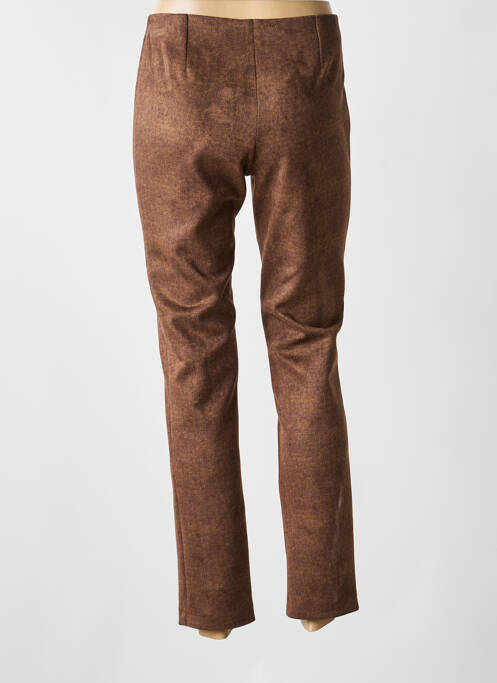 Pantalon slim taille élastique taille normale marron MERI & ESCA femme