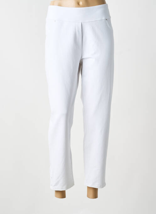 Pantalon 7/8 stretch taille normale blanc DOLCEZZA femme