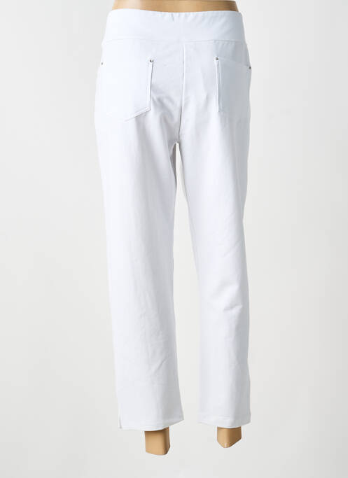 Pantalon 7/8 stretch taille normale blanc DOLCEZZA femme