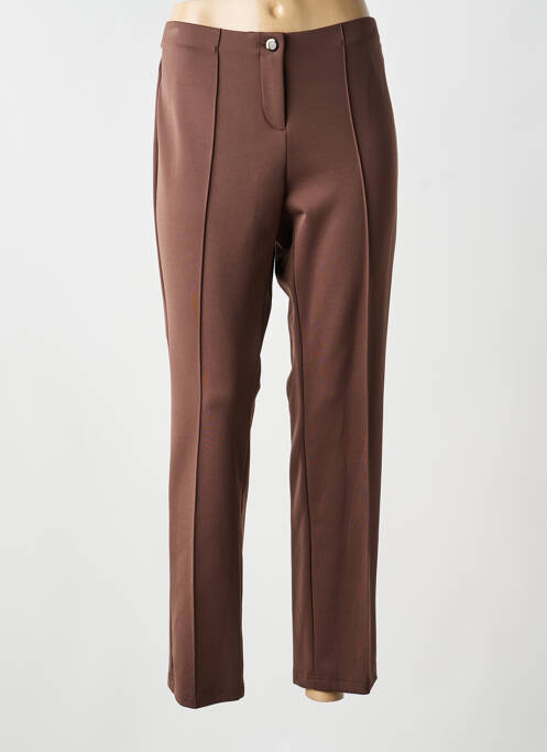 Pantalon droit stretch taille normale marron BARBARA LEBEK femme