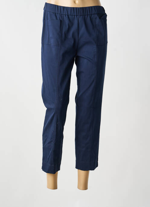 Pantacourt stretch taille normale bleu FRANK WALDER femme