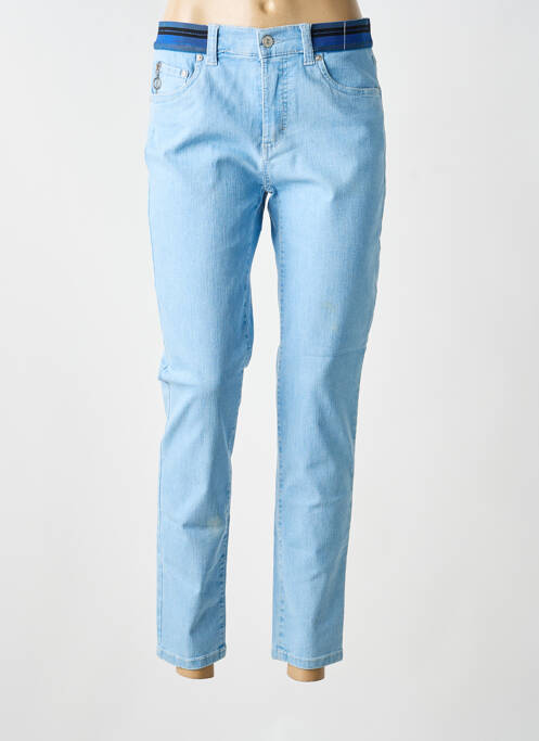 Jeans coupe slim stretch taille normale bleu ANNA MONTANA femme
