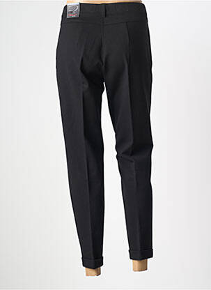 Pantalon slim tissage popeline taille normale noir INVISIBLE femme