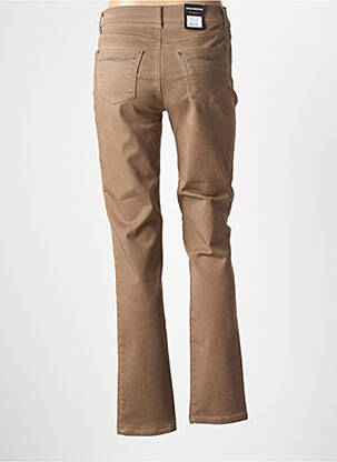 Pantalon droit stretch taille normale marron ANNA MONTANA femme