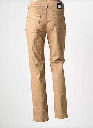 Jeans coupe slim tissage brut taille normale marron ANNA MONTANA femme