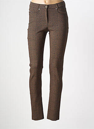 Pantalon slim stretch taille normale marron GUY DUBOUIS femme