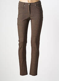 Pantalon slim stretch taille normale marron GUY DUBOUIS femme