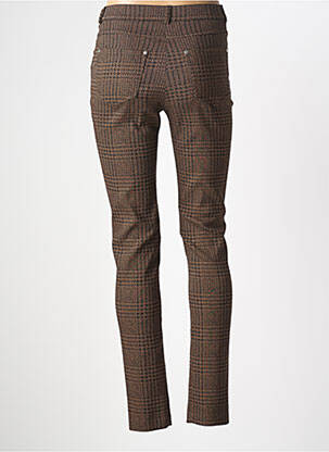 Pantalon slim stretch taille normale marron GUY DUBOUIS femme