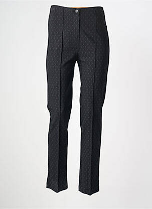 Pantalon slim tissage popeline taille normale noir ANNA MONTANA femme