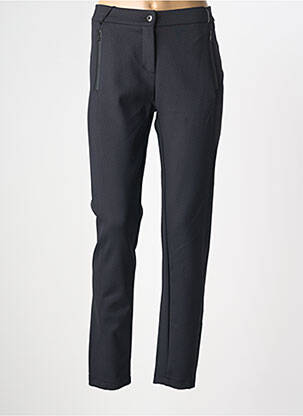 Pantalon slim tissage popeline taille normale noir ANNA MONTANA femme
