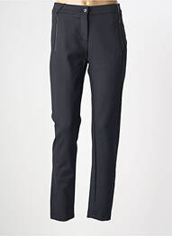Pantalon slim tissage popeline taille normale noir ANNA MONTANA femme