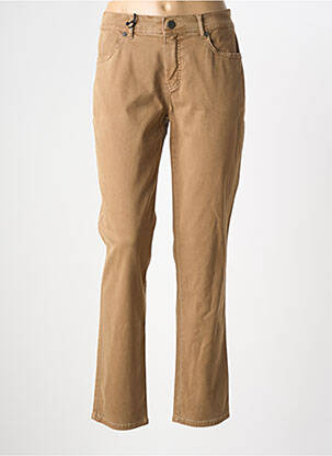 Jeans coupe slim marron ANNA MONTANA femme