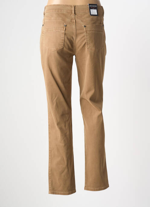 Jeans coupe slim stretch taille normale marron ANNA MONTANA femme